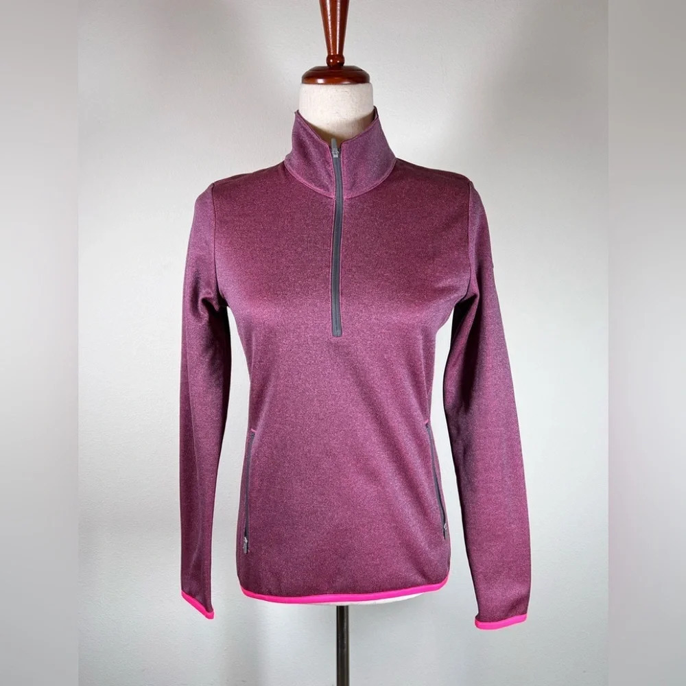 Nike Golf Tour Preformance 1/4 Zip Sweatshirt Pink Women's Small Fleece Athletic